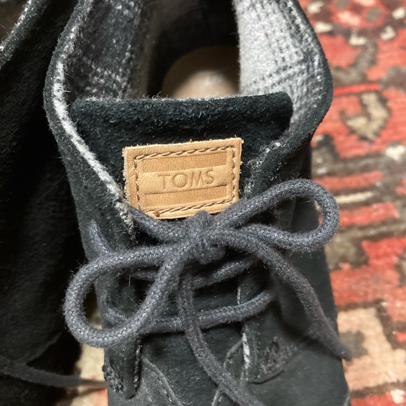 Toms Women’s Kala Wedge Lace-up Ankle Bootie, Black Suede - Size 7 - Picture 4 of 6